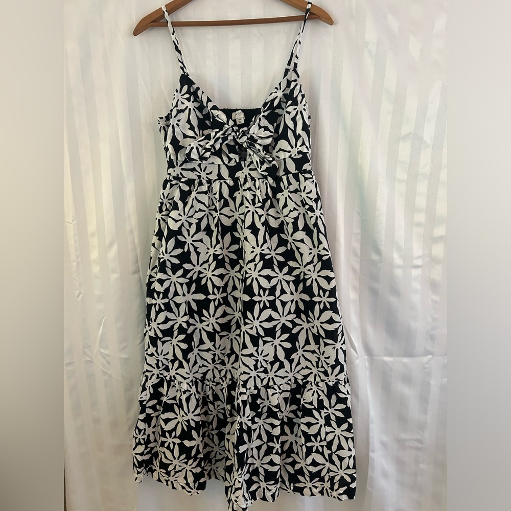 J. Crew Tie Front Cut Out Midi Dress SIZE 8P